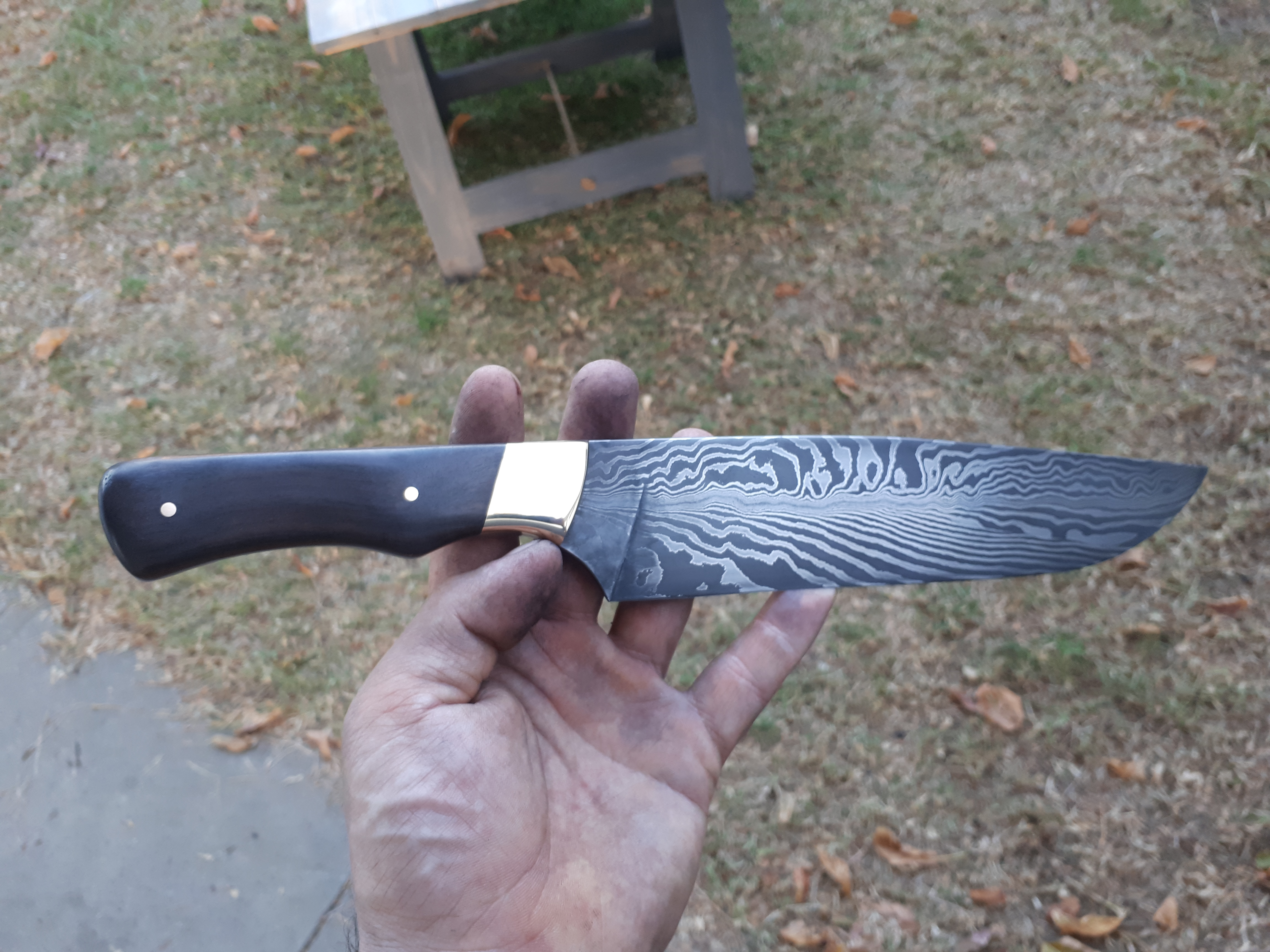 Damascus chef knife